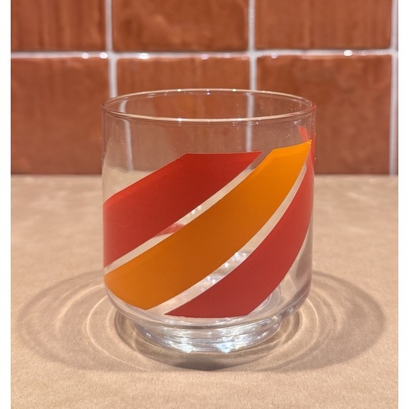 5 Libbey Modern Geometric Mod Drinking Glasses Collectible MCM Barware 1970s - Picture 4 of 8